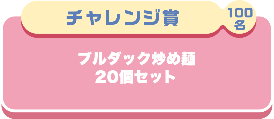 チャレンジ賞 ブルダック炒め麺セット