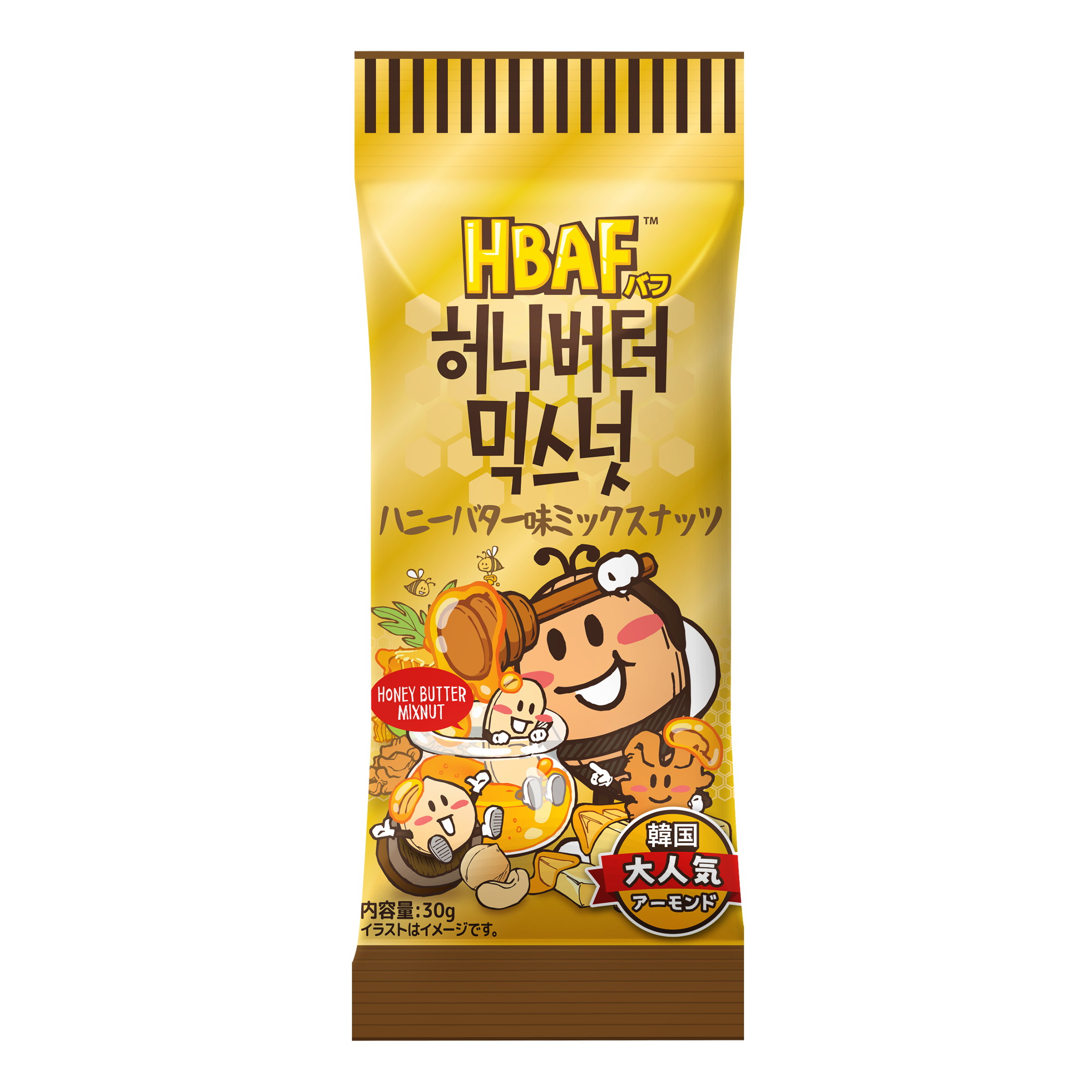 HBAF ハニーバター味ミックスナッツ 30g